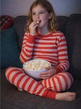 Hanna Andersson Pink stripe Pajamas (size 130)